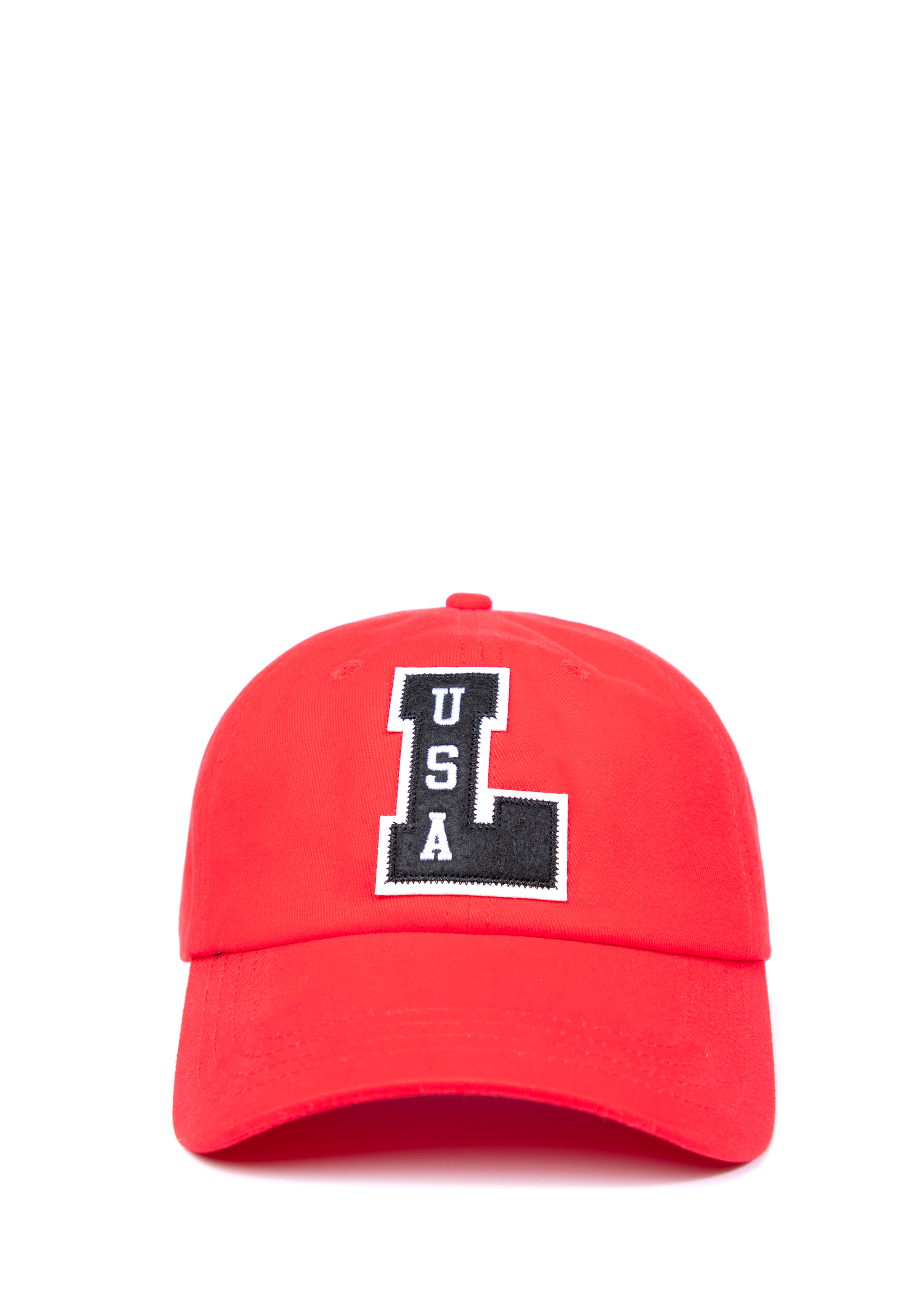 Red Big "L" Lacrosse Letterman Ball Cap