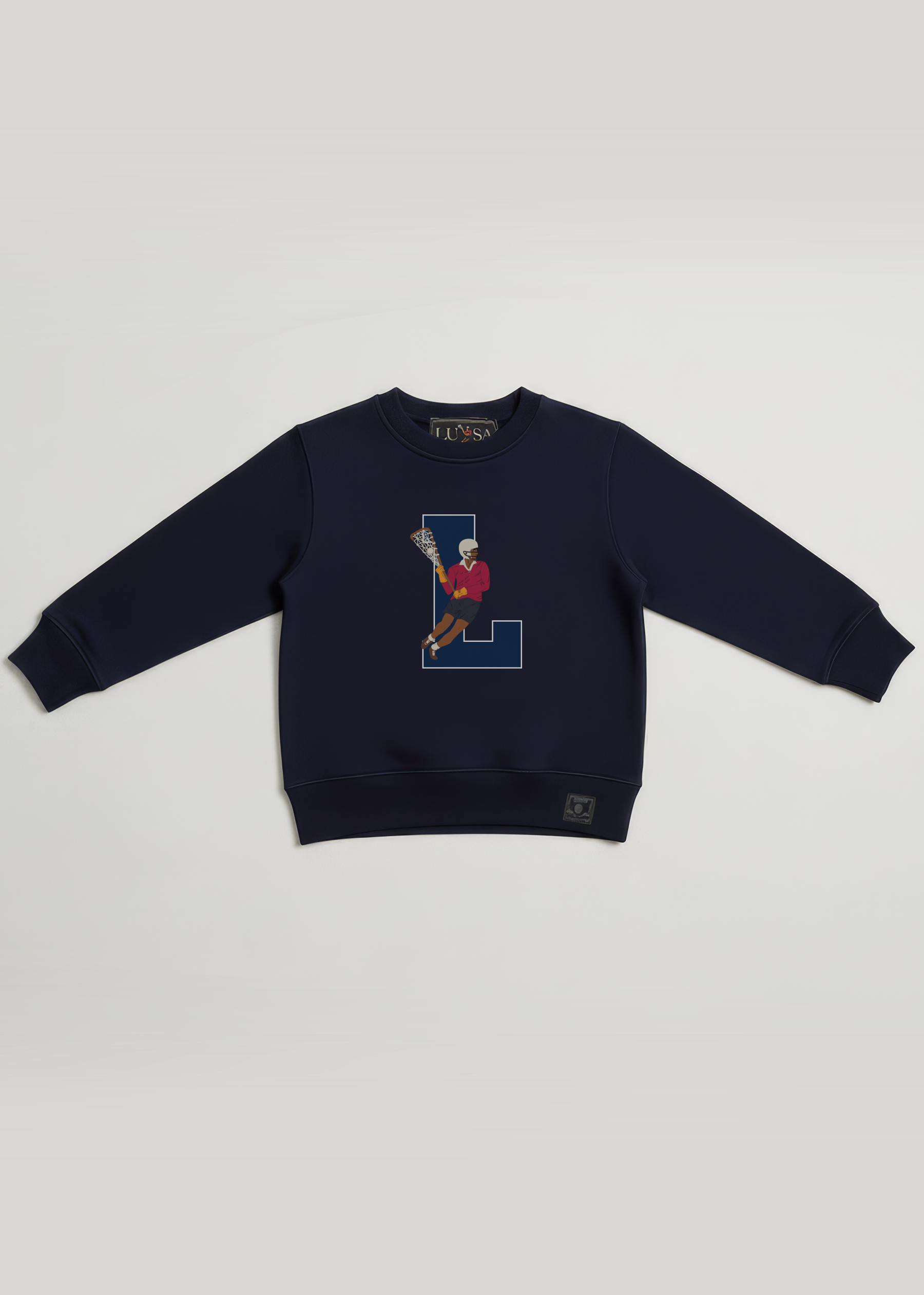 COLLEGIATE L CREW NECK SWEATSHIRT