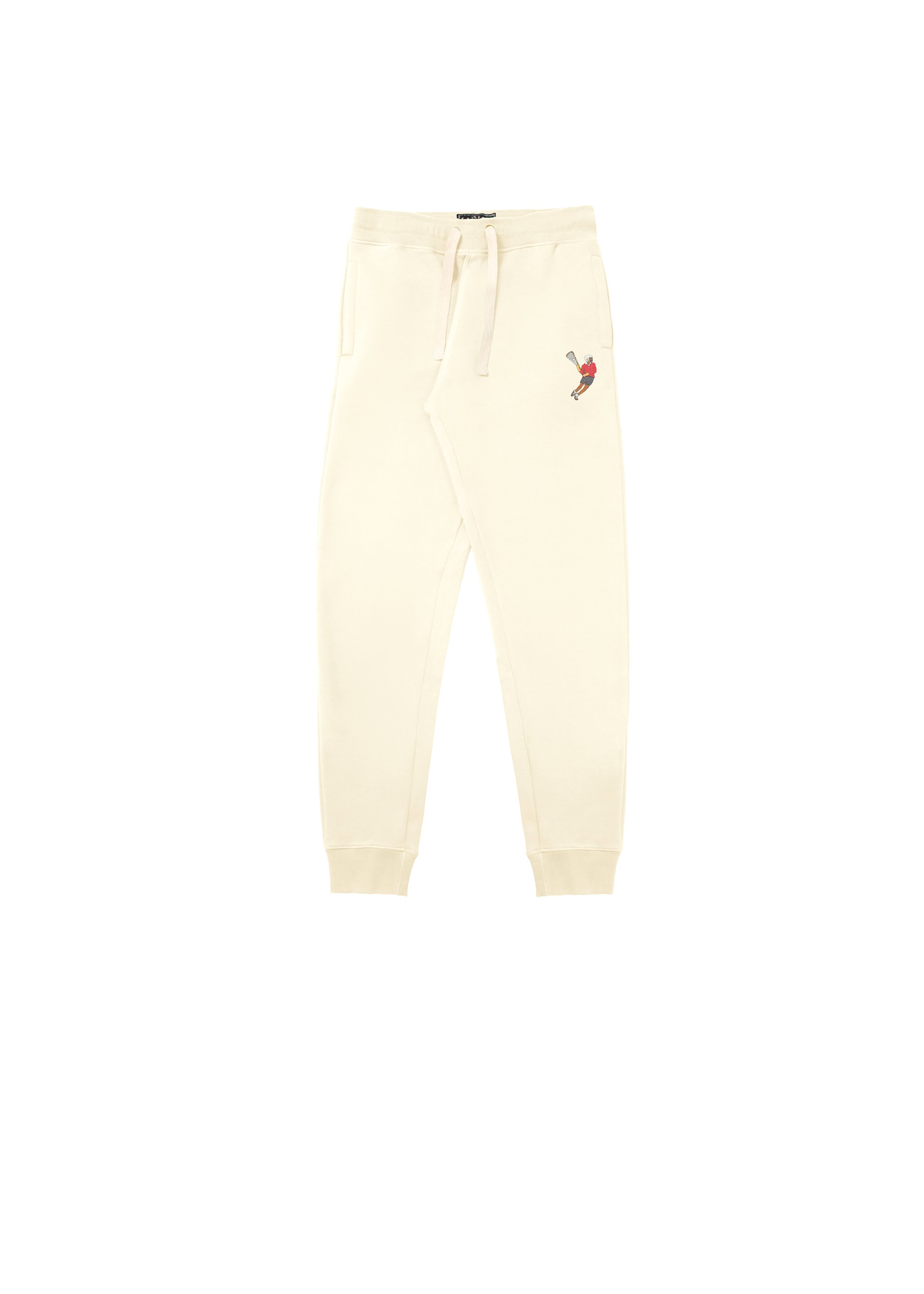Cream Fleece Lacrosse Jogger Pants