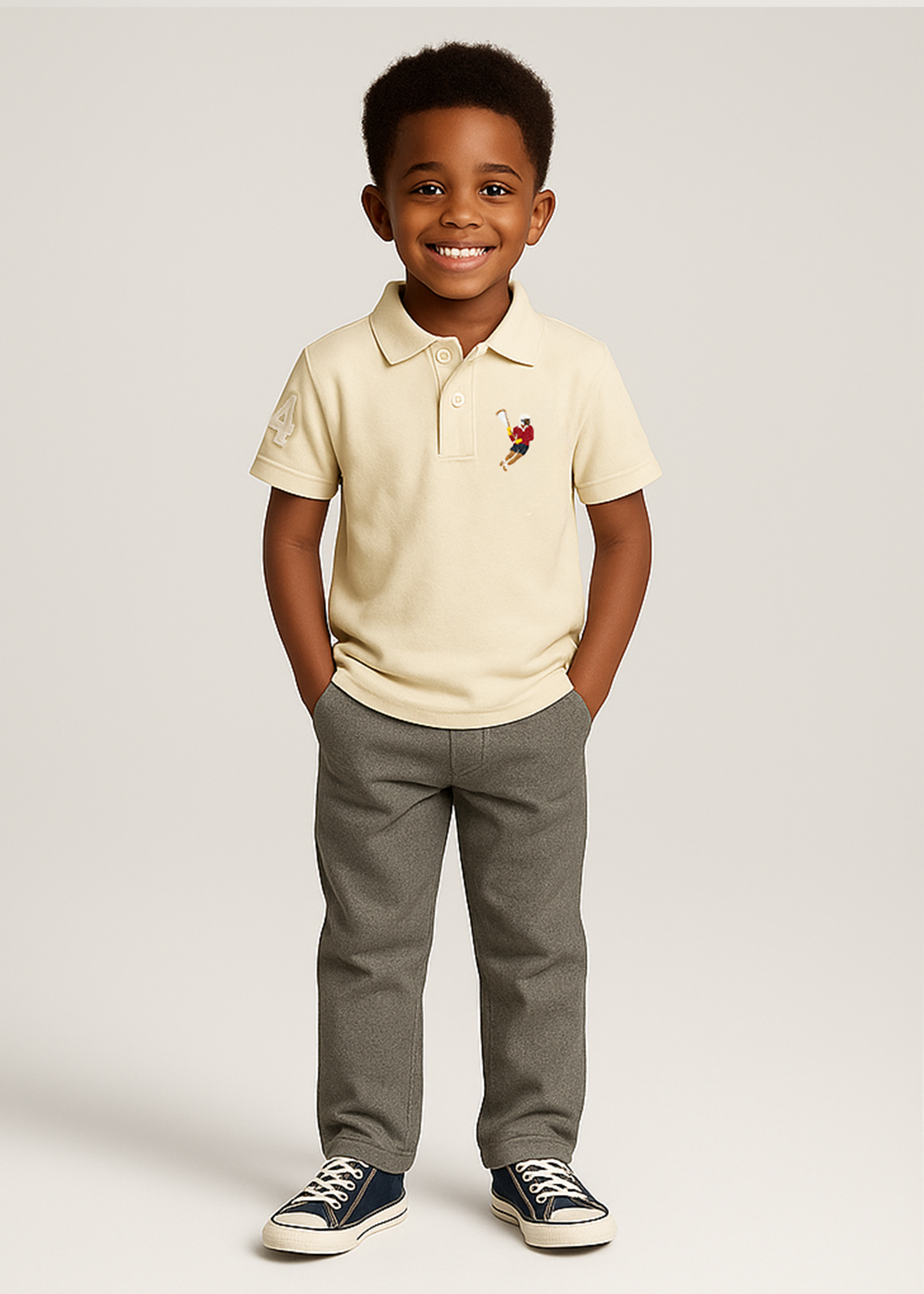 TRADITIONAL POLO SHIRT(cream)