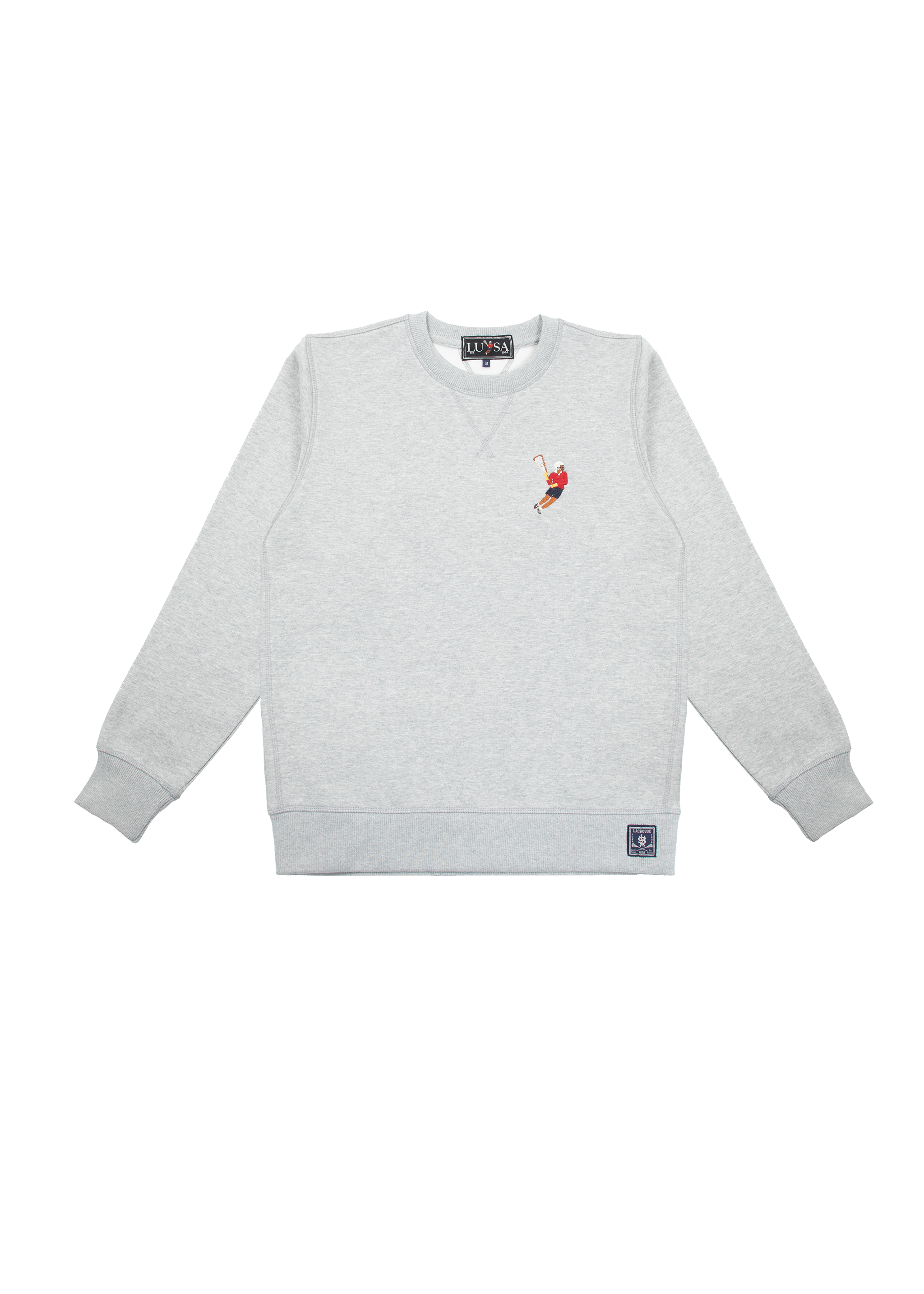 Heather Grey Lacrosse Crew Neck Sweatshirt