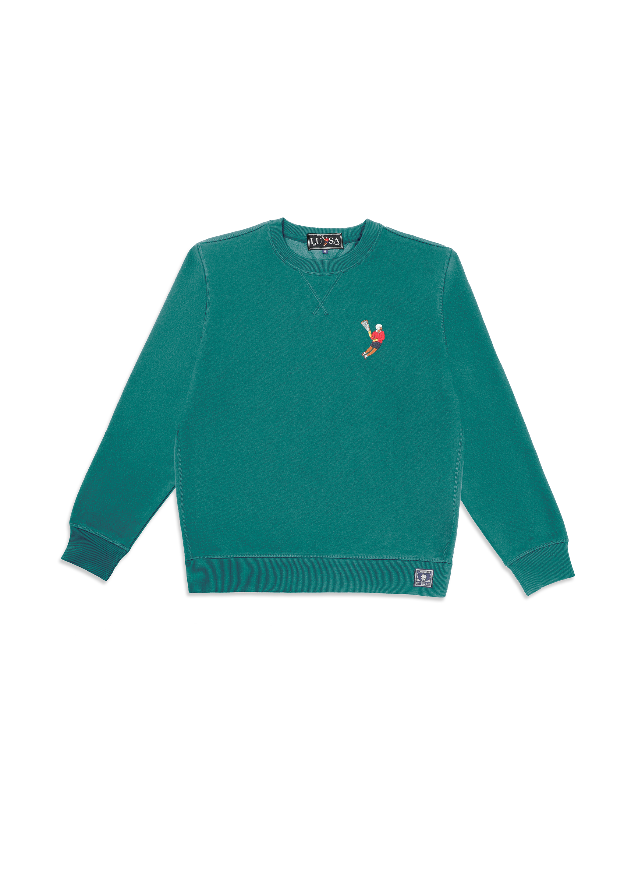 Hunter Green Crew Neck Lacrosse Sweatshirt