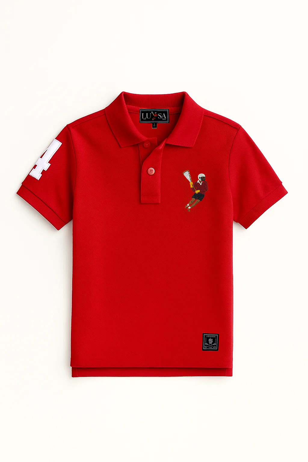Lacrosse Polo | Bold red polo shirt for Lacrosse Enthusiasts