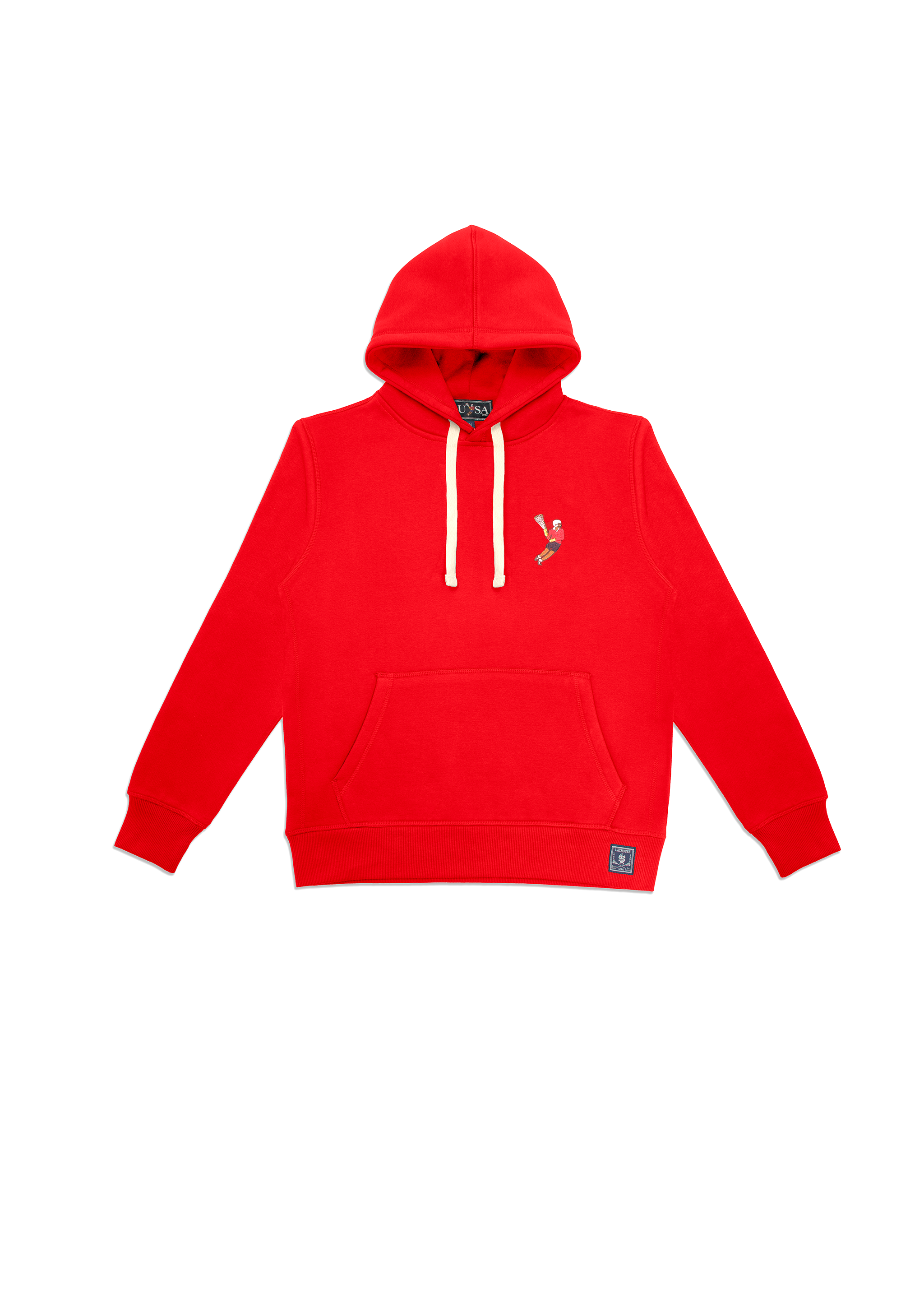 Classic Red Lacrosse Pullover Hoodie