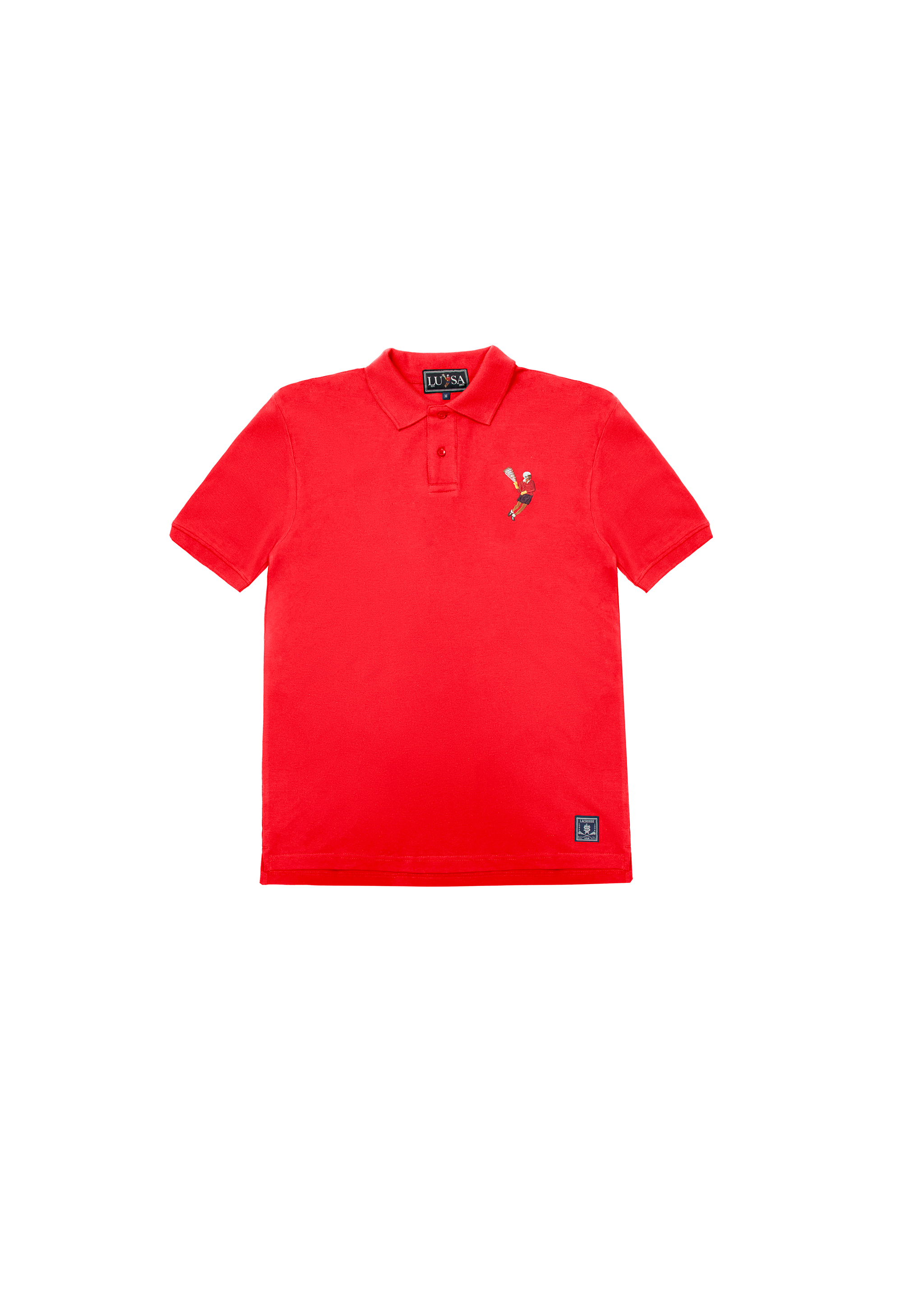 Classic Red Lacrosse Polo Shirt